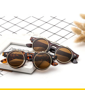 Women Brand Designer Retro Round Steampunk Sunglasses