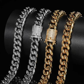 Stainless Steel Buckle Cuban Chain Necklace – The Ultimate in Luxury and Style