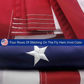 American Flag Outdoor Heavy Duty Embroidered Stars USA Flag